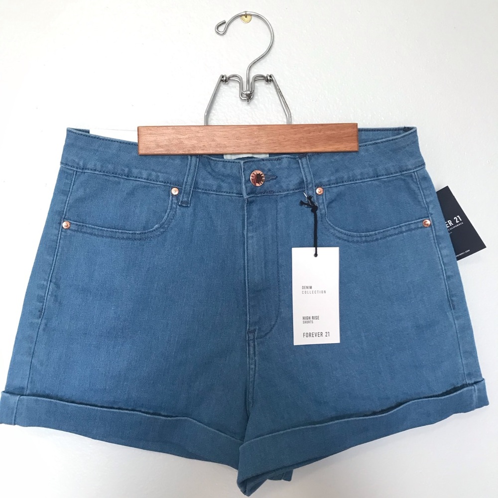 Forever 21 denim high-rise shorts